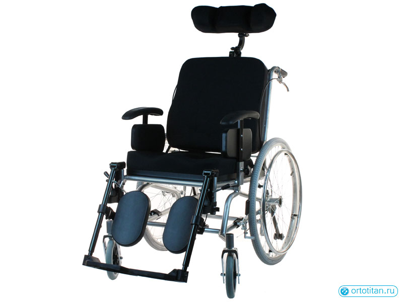 Кресло-коляска инвалидная с высокой спинкой и регулируемым наклоном LY-710-031