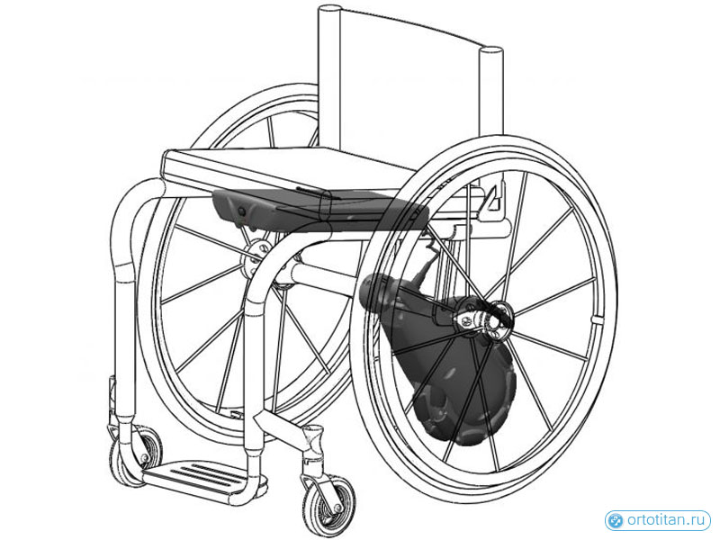 Кресло-коляска инвалидная с электроприводом (эл.усилитель) SmartDrive LY–EB103-MX1
